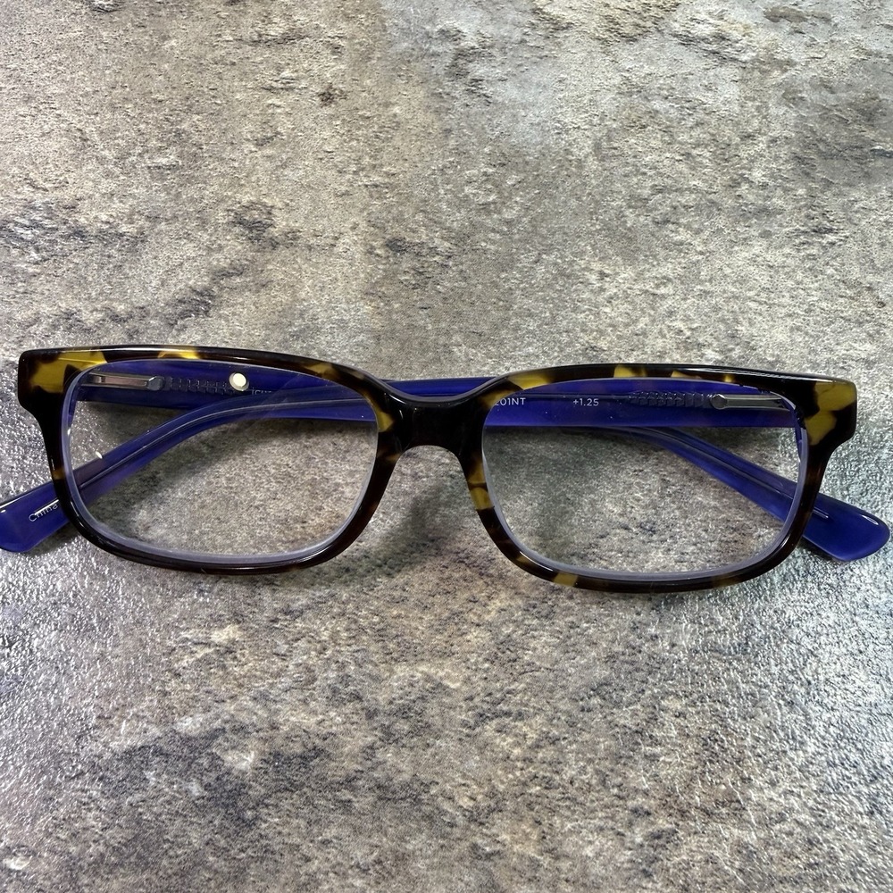 ICU Eyewear Tortoise Purple Rectangular Reading Glasses +1.25 Readers